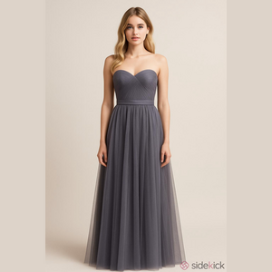 EUC Jenny Yoo Collection Gray Strapless Dress Size 2